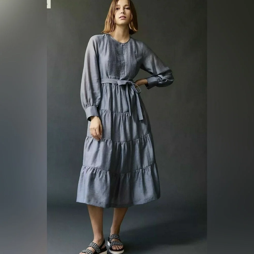Anthropologie x Mare Women's Agosta Tiered Maxi Dress - Picture 1 of 8